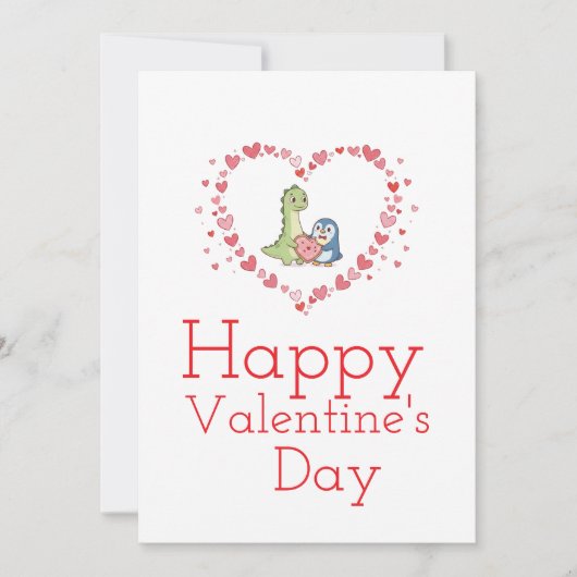 Valentijnsdag met vriend(in) kaart (Voorkant)