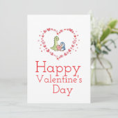 Valentijnsdag met vriend(in) kaart (Staand voorkant)