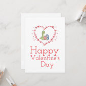 Valentijnsdag met vriend(in) kaart (Voorkant / Achterkant in situ)