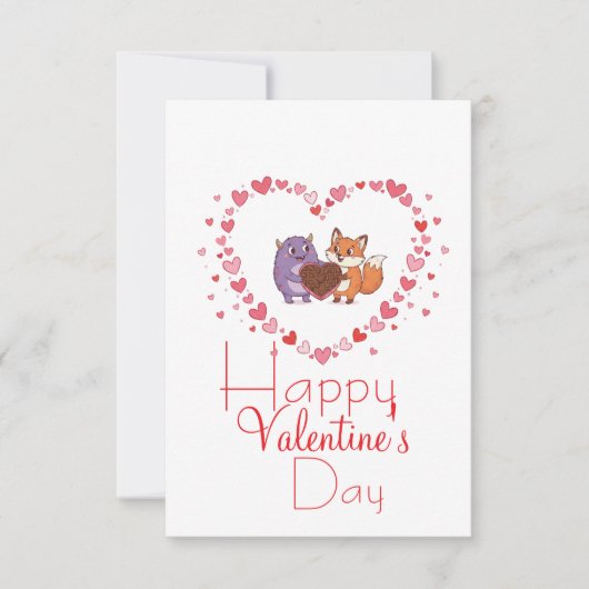 Valentijnsdag met vriend(in)  kaart (Voorkant)