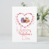 Valentijnsdag met vriend(in)  kaart (Staand voorkant)