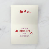 Valentijnsdag met vrolijke olifant en harten feestdagen kaart (Binnen)