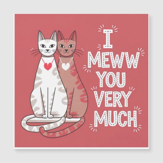 Valentijnsdag Meww katten (Voorkant)