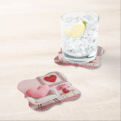 Valentijnsdag Mid Century Modern Onderzetter Set (Insitu)