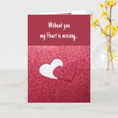 Valentijnsdag Mijn hart ontbreekt zonder jou Kaart (Gele Bloem)