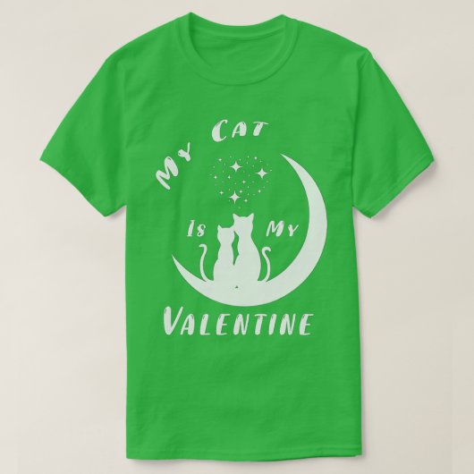 Valentijnsdag Mijn katje is mijn Valentijn kataplo T-shirt (Design voorkant)