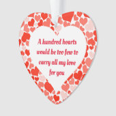 Valentijnsdag Mijn liefde voor jou Gepersonaliseer Ornament (voorkant)