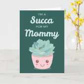 Valentijnsdag Mijn Mama Met Kawaii Succulent Kaart (Gele Bloem)