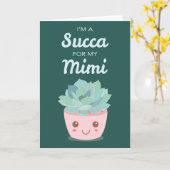 Valentijnsdag Mijn Mimi met Kawaii Succulent Kaart (Gele Bloem)