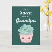Valentijnsdag Mijn opa met Kawaii Succulent Kaart (Gele Bloem)