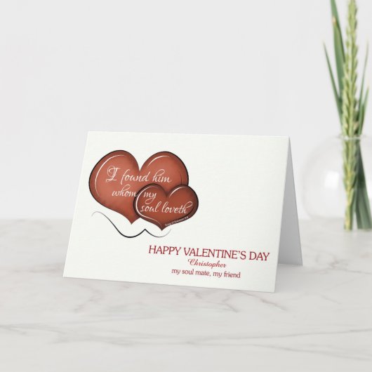 Valentijnsdag - Mijn sol Mate, Mijn vriend, aangep Feestdagen Kaart (Voorkant)