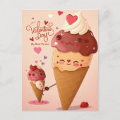 Valentijnsdag mijn vriend briefkaart (Voorkant)