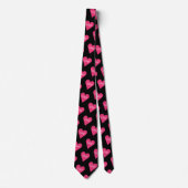 Valentijnsdag Minamilist Roze Liefdes Snoep Hart Stropdas (Voorkant)
