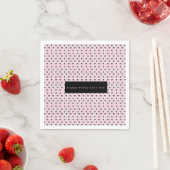 Valentijnsdag Mini Harten Patroon Roze Zwart Servet (Insitu)