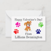 Valentijnsdag Mini Kaarten op Visitekaartjes Notitiekaartje (Achterkant)