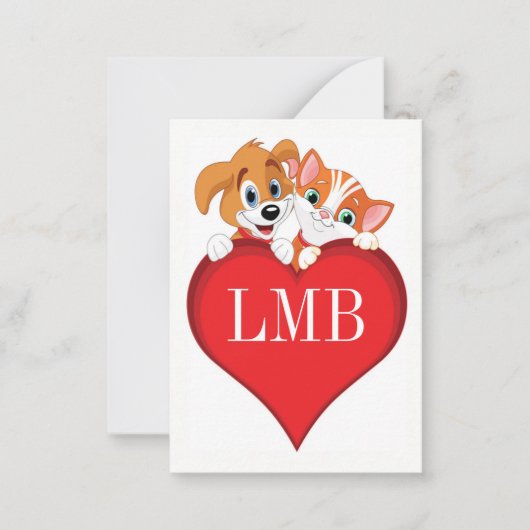 Valentijnsdag Mini Kaarten op Visitekaartjes Notitiekaartje (Voorkant)