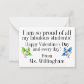 Valentijnsdag Mini Kaarten op Visitekaartjes Notitiekaartje (Achterkant)