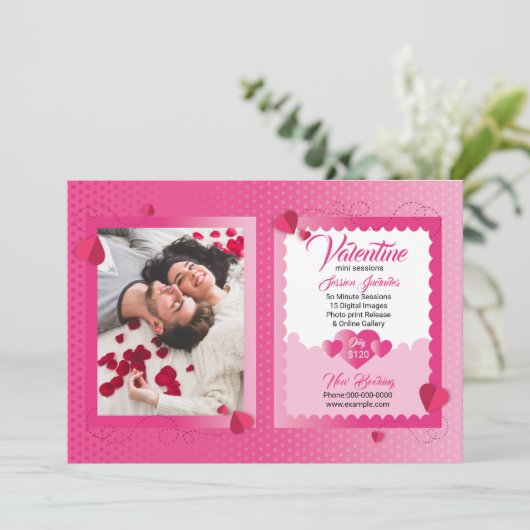 Valentijnsdag Mini Sessie Sjabloon (Staand voorkant)