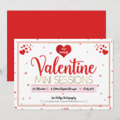 Valentijnsdag Mini-sessies Fotografie Minis Flyer Kaart (Voorkant / Achterkant)