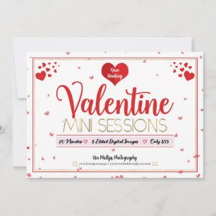 Valentijnsdag Mini-sessies Fotografie Minis Flyer Kaart