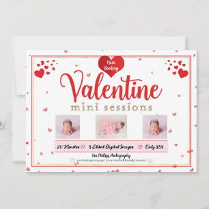 Valentijnsdag Mini Sessies Fotografie Minis Foto Kaart