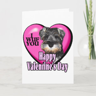 Valentijnsdag Miniature Schnauzer Feestdagen Kaart
