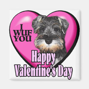 Valentijnsdag Miniature Schnauzer Magneet