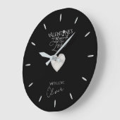 Valentijnsdag Minimalistische Lettering Grote Klok (Hoek)