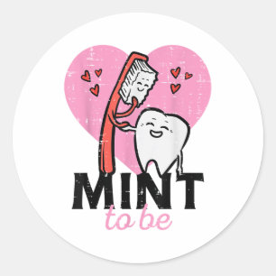 Valentijnsdag Mint te zijn tandenborstel Dental De Ronde Sticker