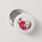 Valentijnsdag, Miss u Ronde Button 3,2 Cm (Voorkant /achterkant)