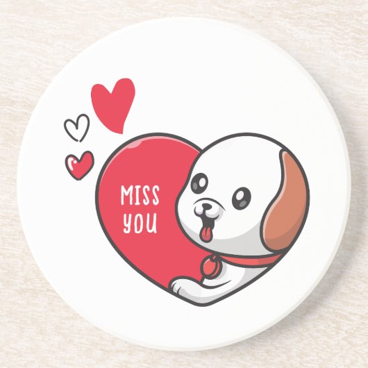 Valentijnsdag, Miss u Zandsteen Onderzetter (Voorkant)