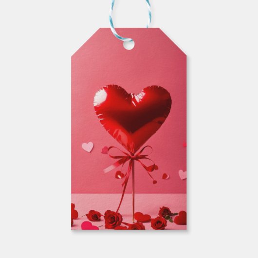 Valentijnsdag mockup papier afdrukken met lege kop cadeaulabel (Achterkant)