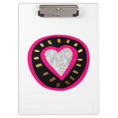 Valentijnsdag Modern Heart 3 Sjabloon Klembord (Voorkant)