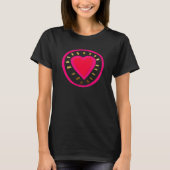Valentijnsdag Modern Heart Black Women Shirt (Voorkant)