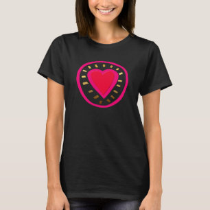 Valentijnsdag Modern Heart Black Women Shirt
