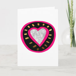 Valentijnsdag Modern Heart Kaart Voeg je foto toe