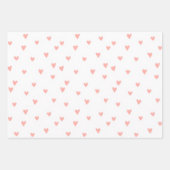 Valentijnsdag Modern Rode & Roze Harten Script Inpakpapier Vel (Voorkant 2)