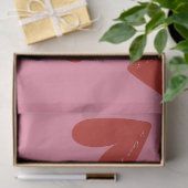 Valentijnsdag Modern Rode & Roze Harten Script Tissuepapier (Geschenk)