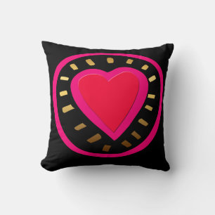 Valentijnsdag Modern Roze Hart 1 Pillow Kussen