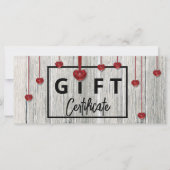 Valentijnsdag Modern Rustic Wood Hearts Cadeaukaar (Voorkant)