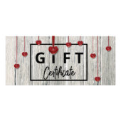 Valentijnsdag Modern Rustic Wood Hearts Cadeaukaar Reclamekaart (Voorkant)