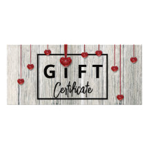 Valentijnsdag Modern Rustic Wood Hearts Cadeaukaar