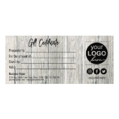 Valentijnsdag Modern Rustic Wood Hearts Cadeaukaar Reclamekaart (Achterkant)