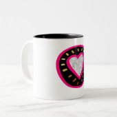 Valentijnsdag Moderne Mok Sjabloon hart (Voorkant links)