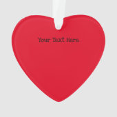 Valentijnsdag Moderne Rode Gepersonaliseerde Boods Ornament (achterkant)