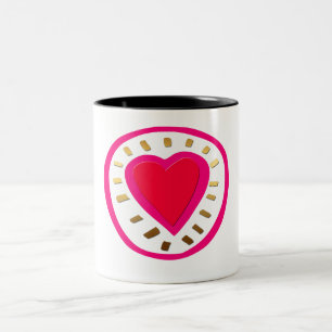 Valentijnsdag - Moderne roze Mok van het Hart 1 W