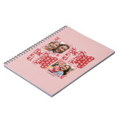 Valentijnsdag Moeder en Kind Roze Rode Geruite Har Notitieboek (Linkerzijde)