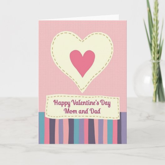 Valentijnsdag Moeder En Vader Liefde Kaart (Voorkant)