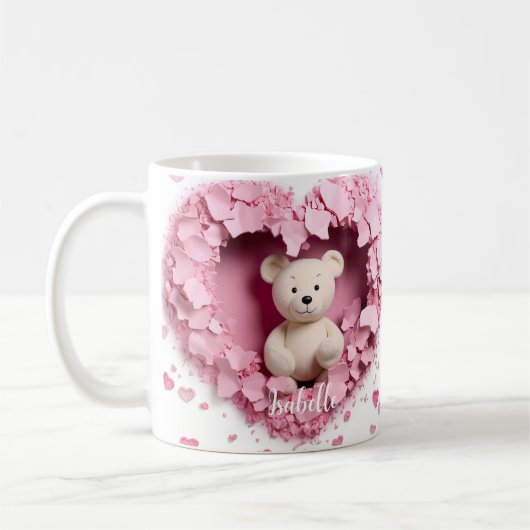 Valentijnsdag Mok 3D- Teddybeer (Links)
