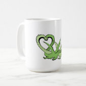 Valentijnsdag Mok Draken Paar Staart van het Hart (Voorkant links)